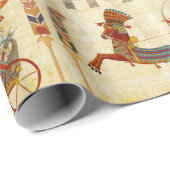 Papier Cadeau Égypte ancienne Pharaon Ramesses II dessin coloré (Coin rond)