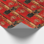 Papier Cadeau Egyptian Cats and Eye of Horus pattern (Coin)
