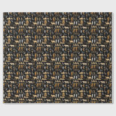 Papier Cadeau  Egyptian Hieroglyphic Symbol Pattern Background   (Plat)