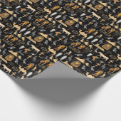 Papier Cadeau  Egyptian Hieroglyphic Symbol Pattern Background   (Coin)