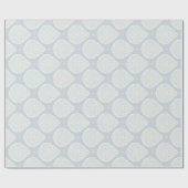 Papier Cadeau Egyptien Paisley en vert bleu doux (Plat)