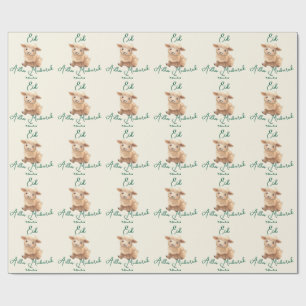 Papier Cadeau Eid Al Adha Beige Mouton Mignon Dîner