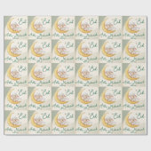 Papier Cadeau Eid  Al Adha Dusty Green Cute Sheep Dinner  (Plat)