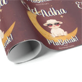 Papier Cadeau Eid Al Adha Mouton Drôle Cute Dîner (Coin rond)