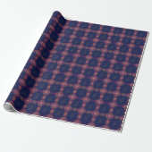 Papier Cadeau Eid Bleu nuit/Magenta (Déroulé)