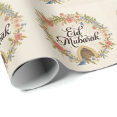Papier Cadeau Eid Gift Wrapping Paper EID Mubarak Gift Paper  (Coin rond)