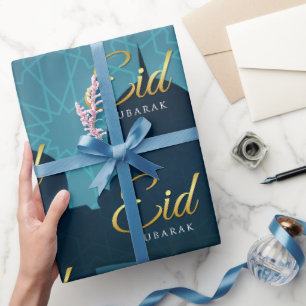 Papier Cadeau Eid Moubarak calligraphie arabe