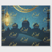 Papier Cadeau Eid Moubarak calligraphie arabe (Plat)