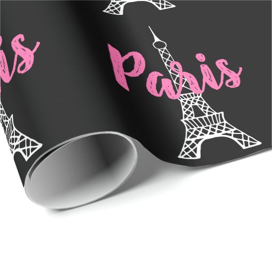 Papier cadeau Eiffel Tower Paris (Coin rond)