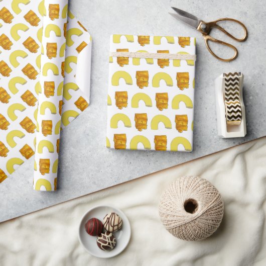 Papier Cadeau Elbow Macaroni Cheddar Mac et Fromage Aliments (Artisanat)