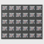 Papier Cadeau Élection Trump Vance Doudou de Noël (Plat)