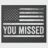 Papier Cadeau Élection Trump Vance Doudou de Noël (Plat)