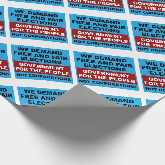 Papier Cadeau Élections libres et équitables (Coin)