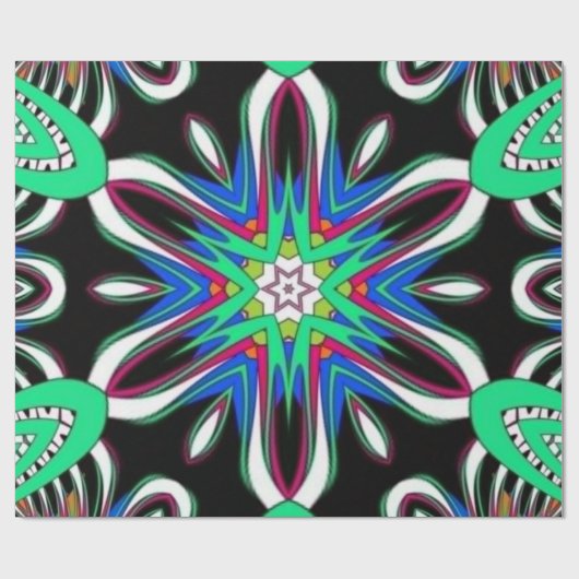 Papier Cadeau Electric Bloom Mandala (Plat)