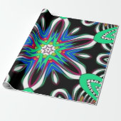 Papier Cadeau Electric Bloom Mandala (Déroulé)