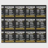 Papier Cadeau Electrician Hourly Rate Funny Lineman Dad Retro (Plat)