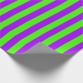 Papier Cadeau Électrique Psychédélique violet et arlequin vert (Coin)