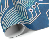 Papier Cadeau Electronic circuit board close up. circuit,board,b (Coin rond)