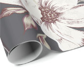 Papier Cadeau Élégance botanique (Coin rond)