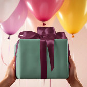Papier Cadeau Élégance boueuse - Océan solide Turquoise