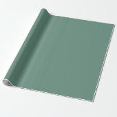 Papier Cadeau Élégance boueuse - Océan solide Turquoise (Déroulé)