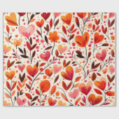 Papier Cadeau Élégance de coeur : Saint Valentin (Plat)