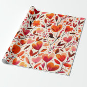 Papier Cadeau Élégance de coeur : Saint Valentin (Déroulé)