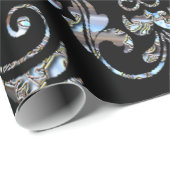 Papier Cadeau Élégance de damassé du baroque de Shalliveye III (Coin rond)