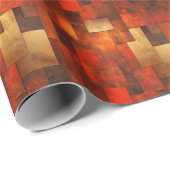 Papier Cadeau Élégance de la rouille et du cuivre : Graphique so (Coin rond)