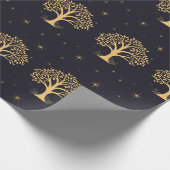 Papier Cadeau Élégance de minuit : Mariage bleu foncé (Coin)