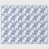 Papier Cadeau Élégance de toile bleue (Plat)