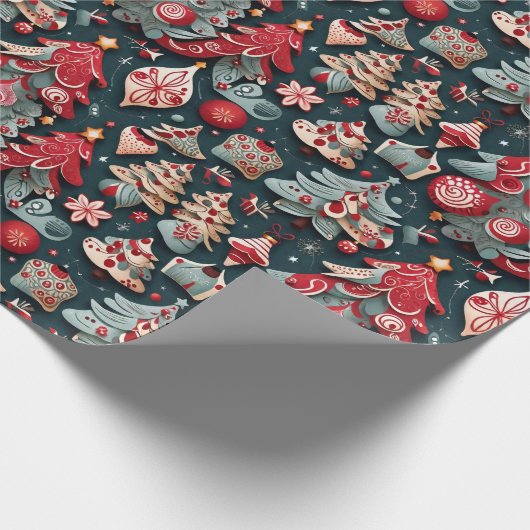 Papier Cadeau Élégance décorative : Matte de Noël (Coin)