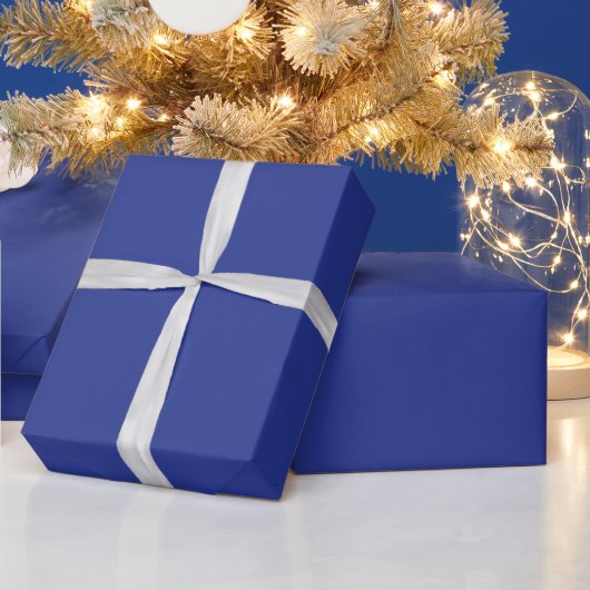 Papier Cadeau Élégance des Fêtes Royale Bleue (Vacances)
