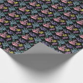 Papier Cadeau Élégance des récifs de corail : Motif d'aquarelle (Coin)