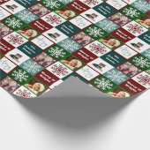 Papier Cadeau Élégance d'hiver de photos de famille de joie de (Coin)