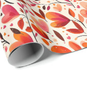 Papier Cadeau Élégance du coeur : Romance (Coin rond)