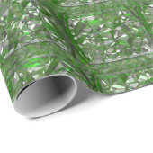 Papier Cadeau Élégance Emerald Rimple (Coin rond)