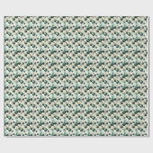 Papier Cadeau Élégance éternelle : Vert et Or (Plat)