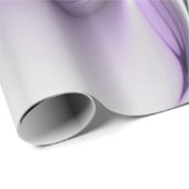 Papier Cadeau Élégance florale Art Abstrait Violet Fractal moder (Coin rond)