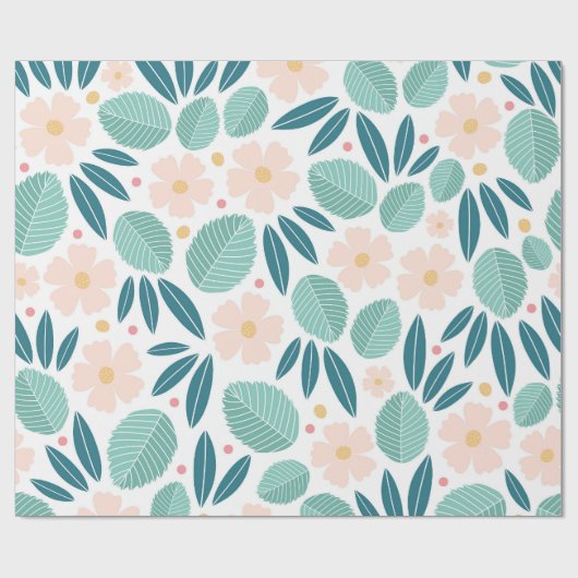 Papier Cadeau Élégance florale douce (Plat)