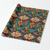 Papier Cadeau Élégance florale joyeuse (Déroulé)