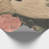 Papier Cadeau Élégance Lune - Vue arrière d'une femme avec Lune (Coin)