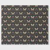 Papier Cadeau Élégance Papillon Blanc (Plat)