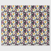 Papier Cadeau Elegance pattern with narcissus flowers (Plat)