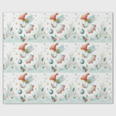 Papier Cadeau Élégance scandinave spirituelle ange de Noël (Plat)