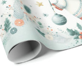 Papier Cadeau Élégance scandinave spirituelle ange de Noël (Coin rond)