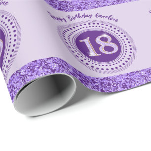 Papier cadeau élégant 18ème anniversaire paillette