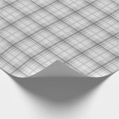 Papier Cadeau Élégant À damiers Motif De Grey (Coin)