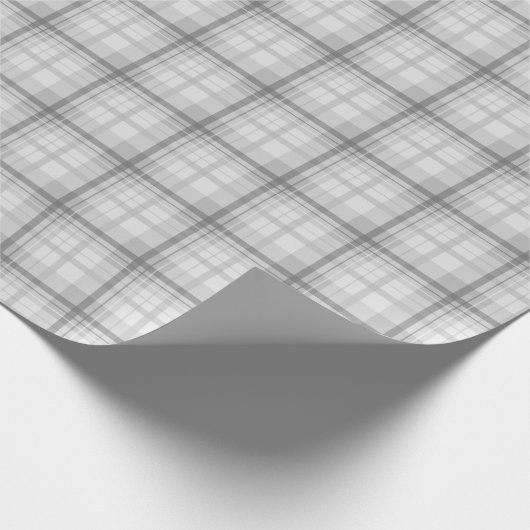 Papier Cadeau Élégant À damiers Motif De Grey (Coin)