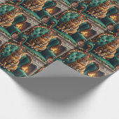 Papier Cadeau Elegant Abyssinian Cat Regal Holiday Portrait Art (Coin)